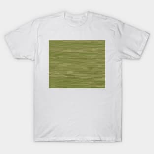 Hand drawn thin lines - sand on green T-Shirt